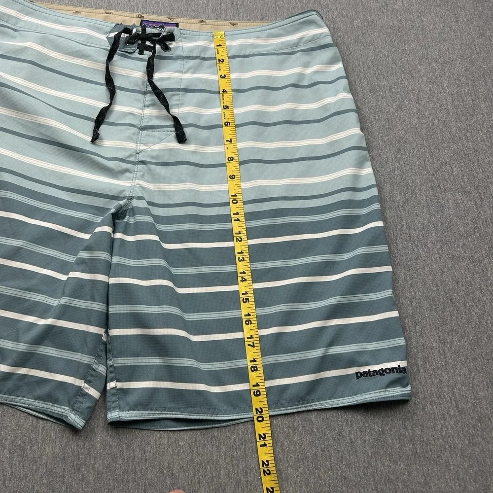 Patagonia Board Shorts‎ Mens 38 Blue Stripes 9